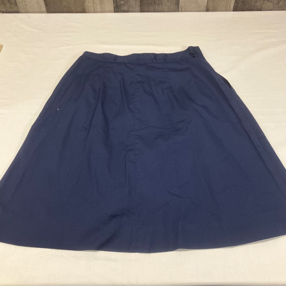 Vintage Boy Scouts America Den Mothers Uniform Skirt Navy Blue A-Line 27" Waist - Picture 2 of 6